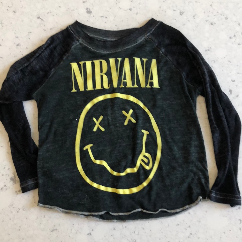 Nirvana toddler burnout tee long sleeve 12 month
